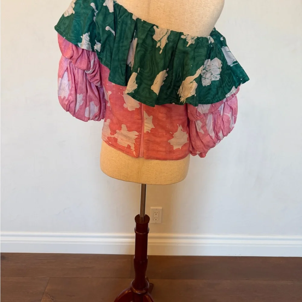Colorful Off-Shoulder Ruffle Dress - Picture 4 of 6